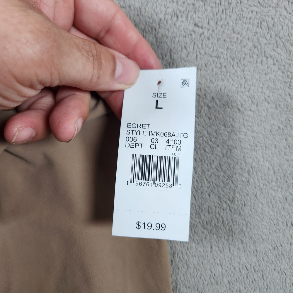 HeyNuts High Waisted Yoga Leggings Womens Size L 12 Tan 27" inseam - Picture 5 of 9